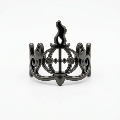 Title: The Abyssal Candelabra Ring - Adjustable Dark Fantasy Chandelier Jewelry