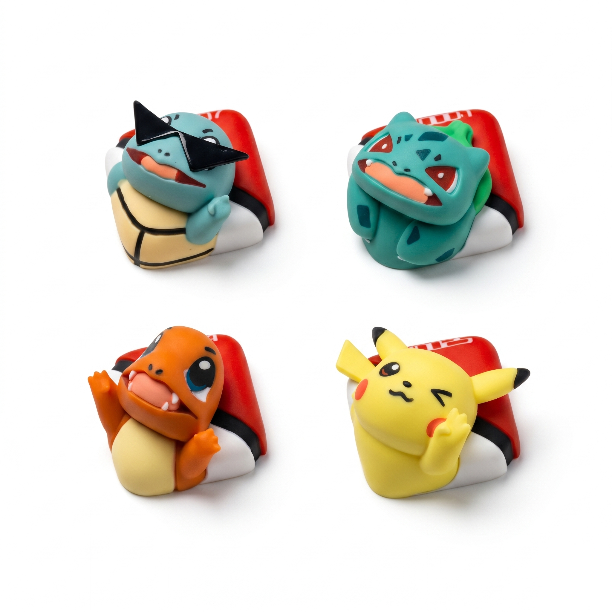 Retro Monster 3D Custom Keycaps - Kawaii Desk Setup & Gaming Gift