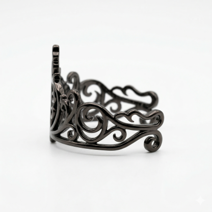 Title: The Abyssal Candelabra Ring - Adjustable Dark Fantasy Chandelier Jewelry