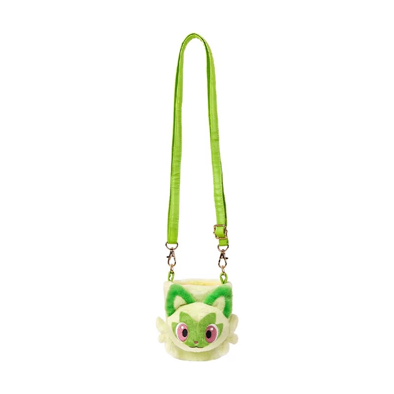 Kawaii Plush Crossbody Drink Carrier with Strap