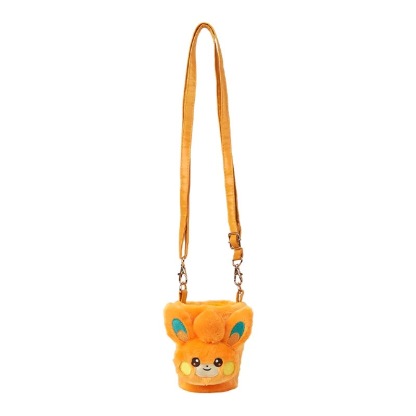 Kawaii Plush Crossbody Drink Carrier with Strap