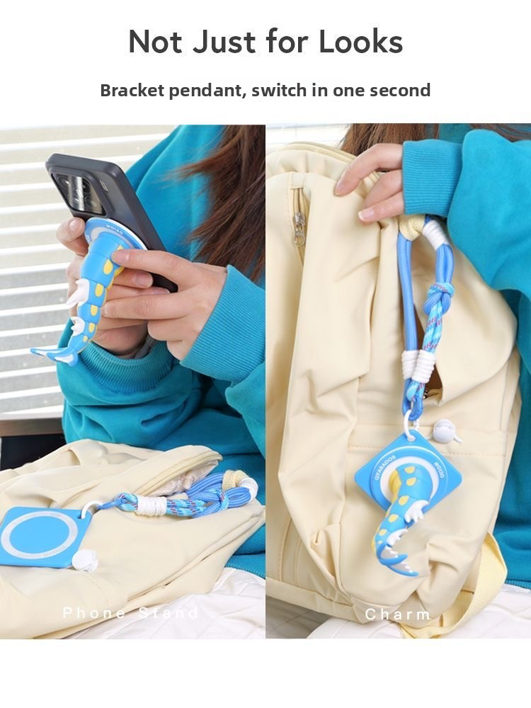 Tidal Dragon Tail Magnetic Phone Stand & Bag Charm