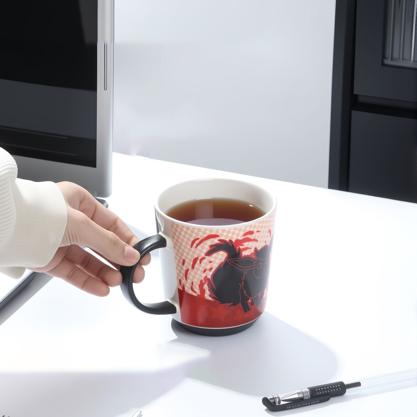 Dual-State Elemental Evolution Fox Color-Changing Ceramic Mug (18oz)