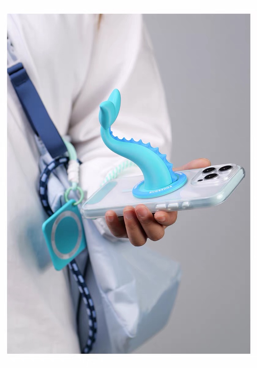 Mystic Aqua Tail Magnetic Phone Stand & Crossbody Charm