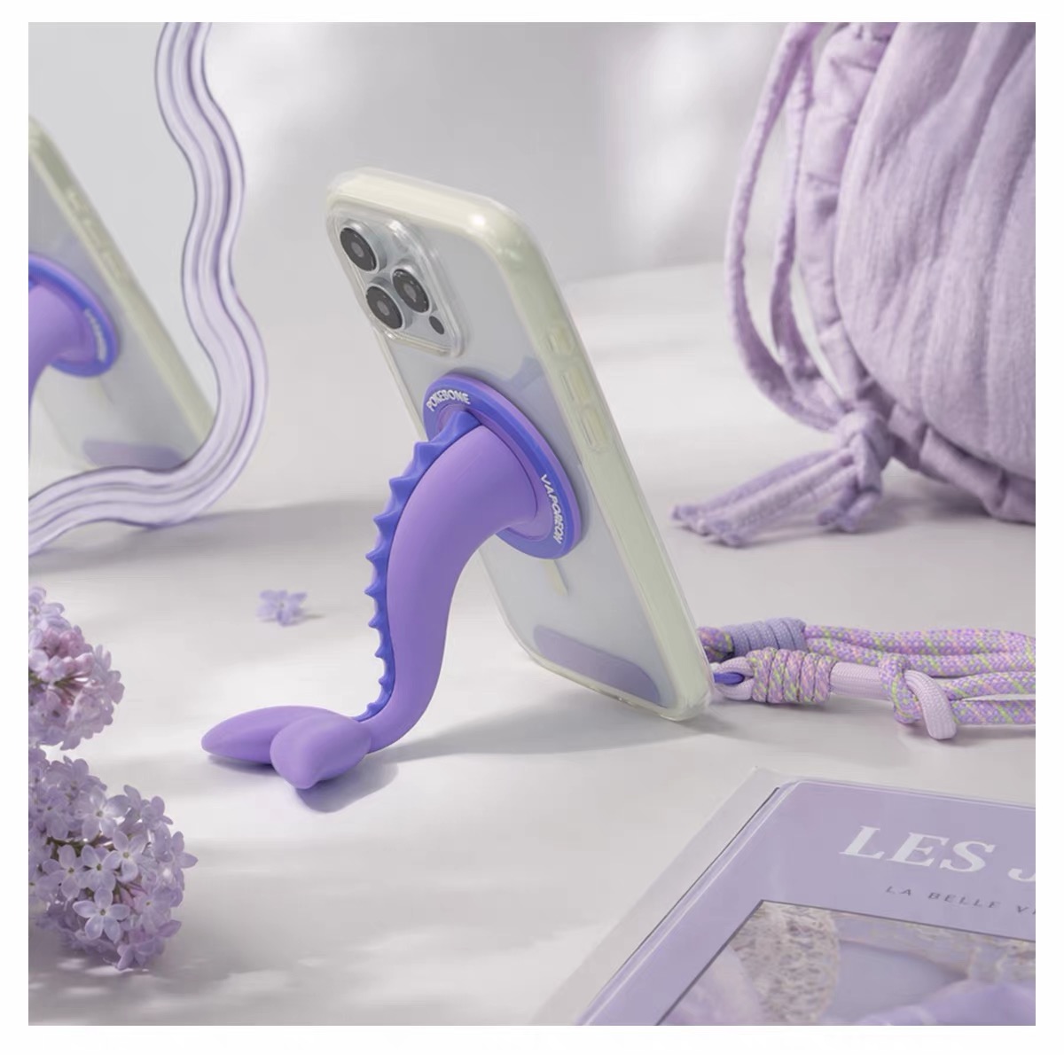 Mystic Aqua Tail Magnetic Phone Stand & Crossbody Charm