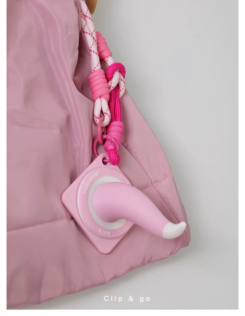 Lazy Pink Tail Magnetic Phone Stand & Bag Charm