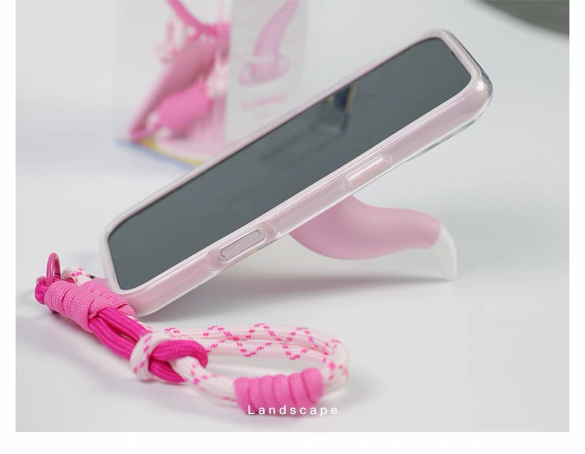 Lazy Pink Tail Magnetic Phone Stand & Bag Charm