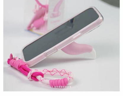 Lazy Pink Tail Magnetic Phone Stand & Bag Charm