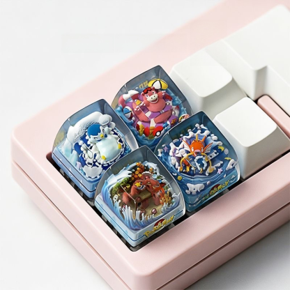 Handcrafted Dioramon Artisan Keycap | Crystal Resin Diorama Series
