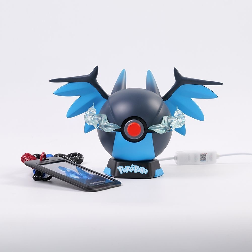 Blue Flame Dragon Crystal Orb Lamp