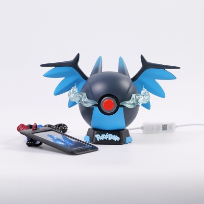Blue Flame Dragon Crystal Orb Lamp