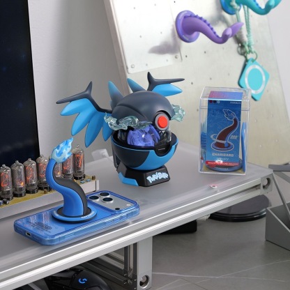 Blue Flame Dragon Crystal Orb Lamp