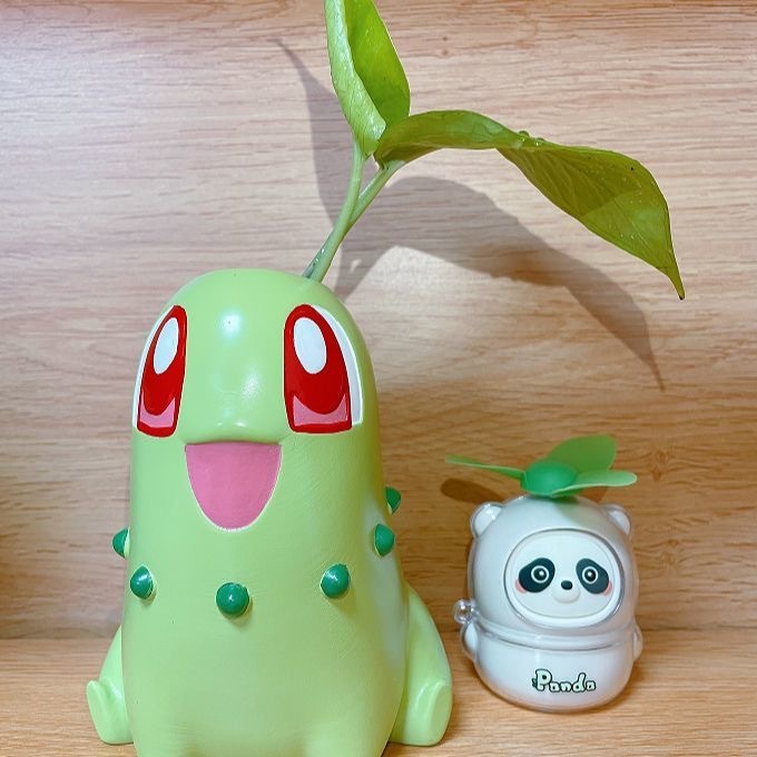 Green basket vase small flowerpot