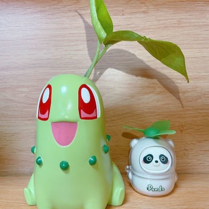 Green basket vase small flowerpot
