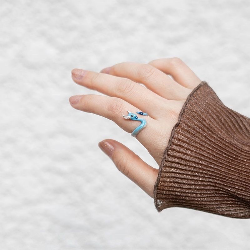 Blue Dragon Cute Ring