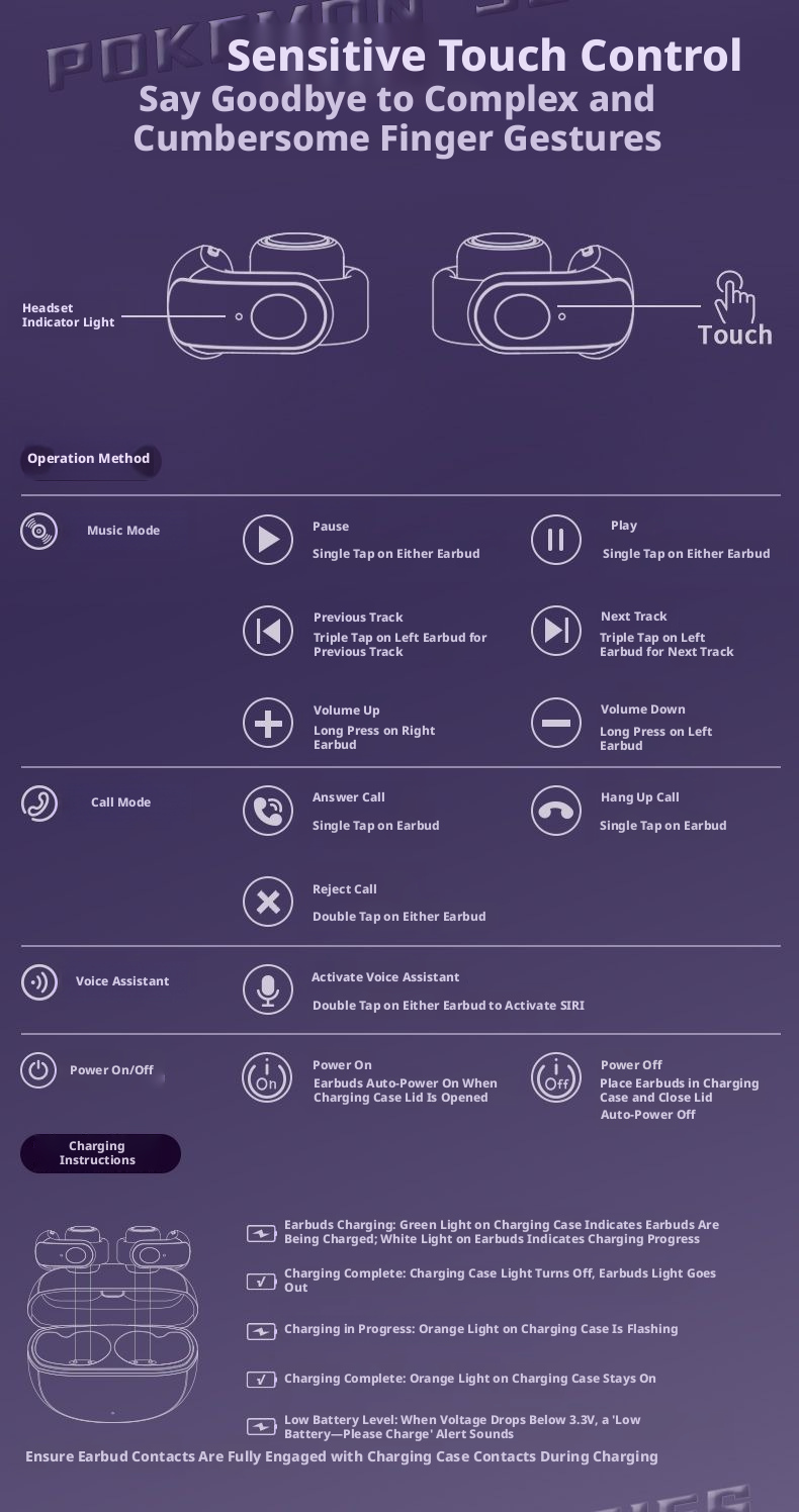 Phantom Purple Open-Ear Clip Earbuds | Ghost-Type Anime Edition