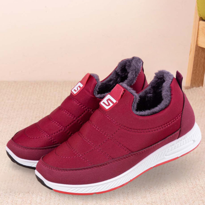 Zapatos de algodón cálidos engrosados de terciopelo de invierno para mujer