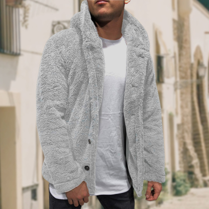 Chaqueta de felpa cálida de invierno para hombre
