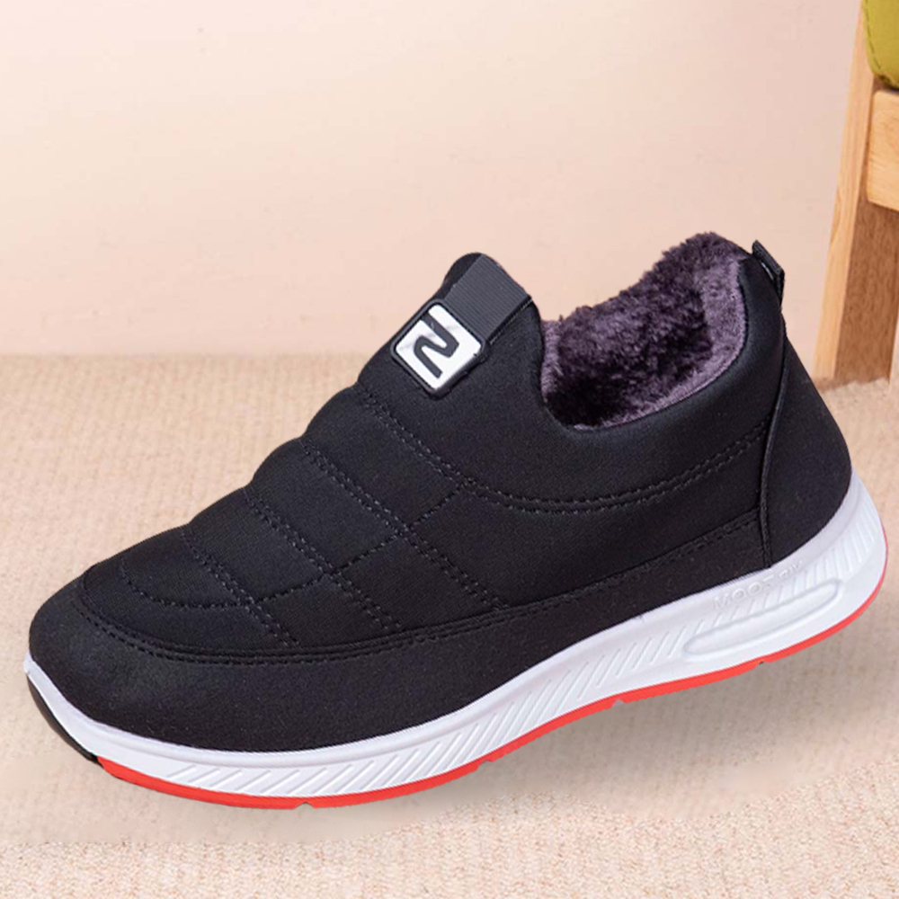 Zapatos de algodón cálidos engrosados de terciopelo de invierno para mujer
