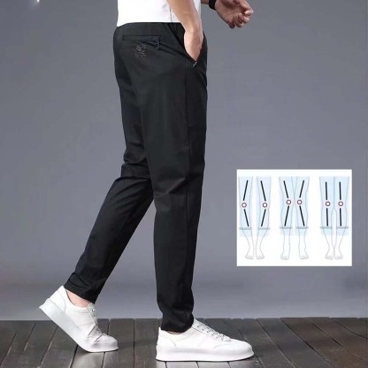 Men’s breathable ice silk straight casual pants