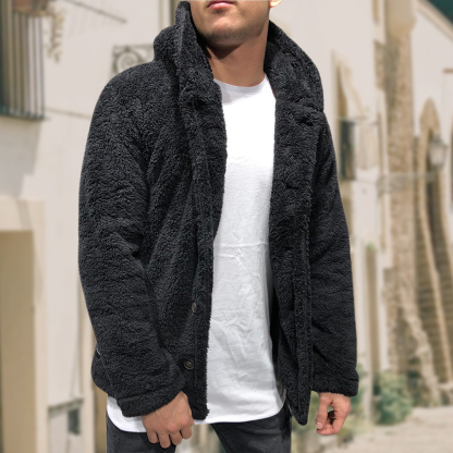 Chaqueta de felpa cálida de invierno para hombre