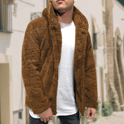 Chaqueta de felpa cálida de invierno para hombre