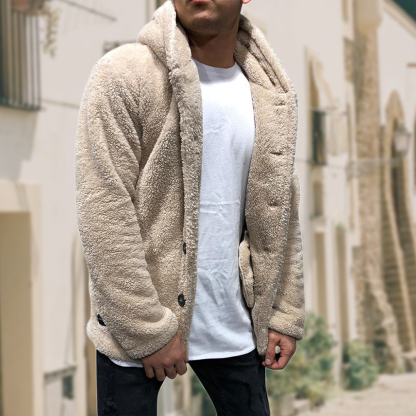 Chaqueta de felpa cálida de invierno para hombre