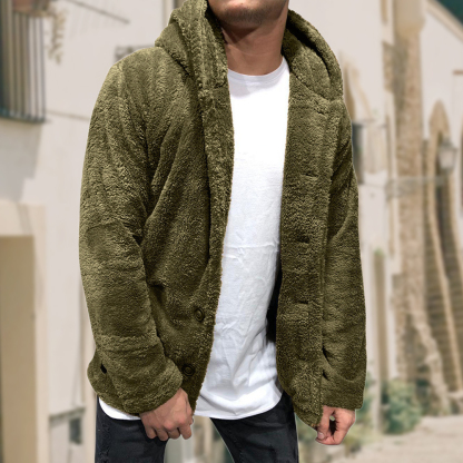 Chaqueta de felpa cálida de invierno para hombre