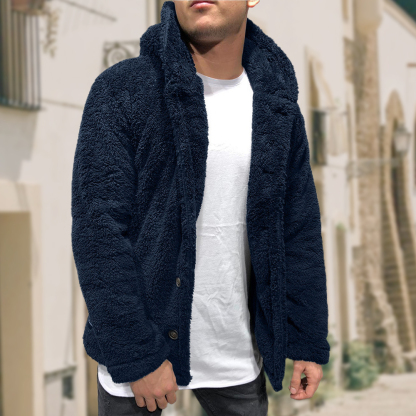 Chaqueta de felpa cálida de invierno para hombre