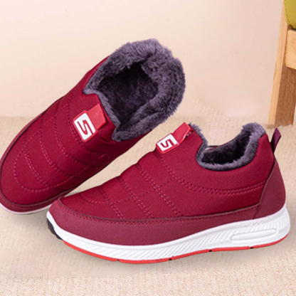 Zapatos de algodón cálidos engrosados de terciopelo de invierno para mujer
