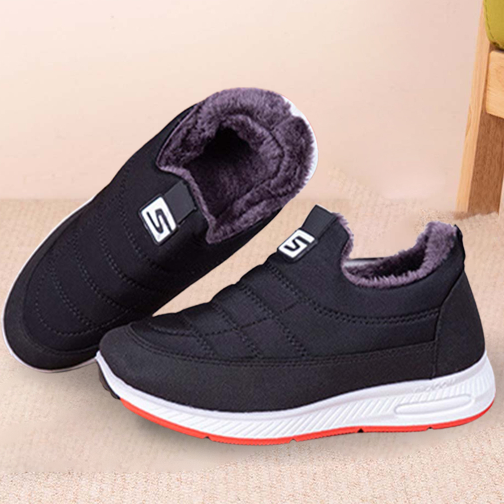 Zapatos de algodón cálidos engrosados de terciopelo de invierno para mujer