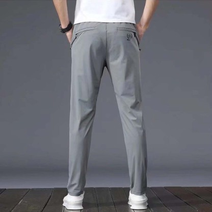 Men’s breathable ice silk straight casual pants