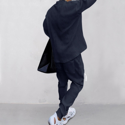 Alberchris™ Autumn and winter men's casual versatile jacquard sweater two-piece suit