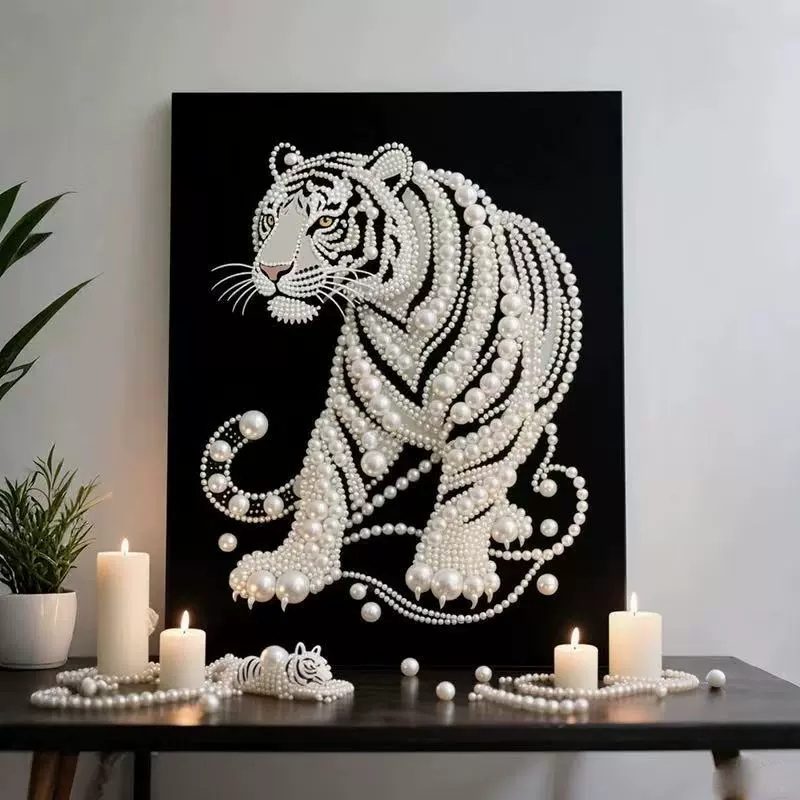 DIY Pearl Painting Kit with Frame and Beginner-Friendly Craft Set, Elegant Bead Art Perfect Gift for Family, Friends, or Yourself - soufeeluk