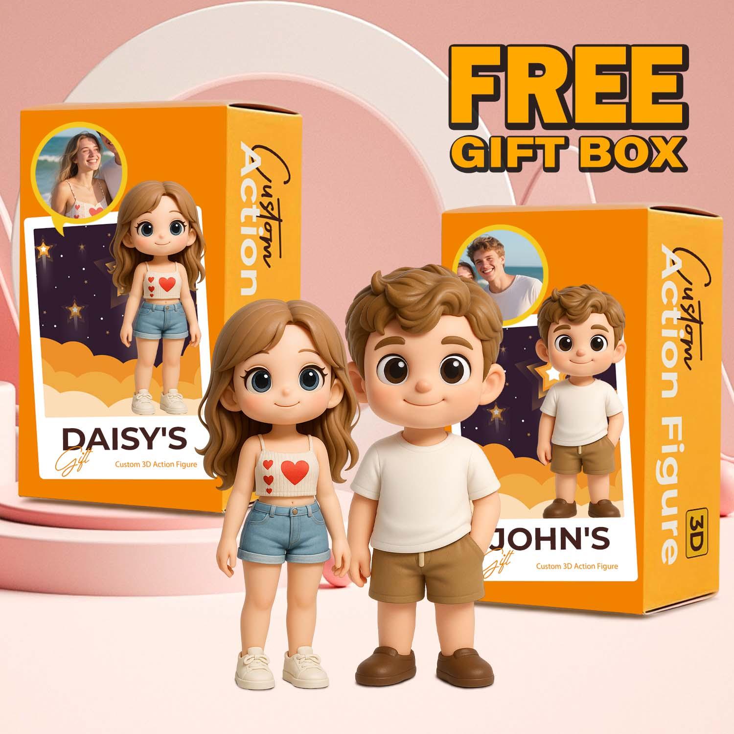 Custom Toy Figure 3D Mini Figures Personalization Photo Blind Box Gifts For Couple