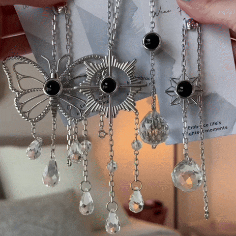 Personalized Butterfly Photo Sun Catcher Projection Ornament Car Decor - soufeeluk