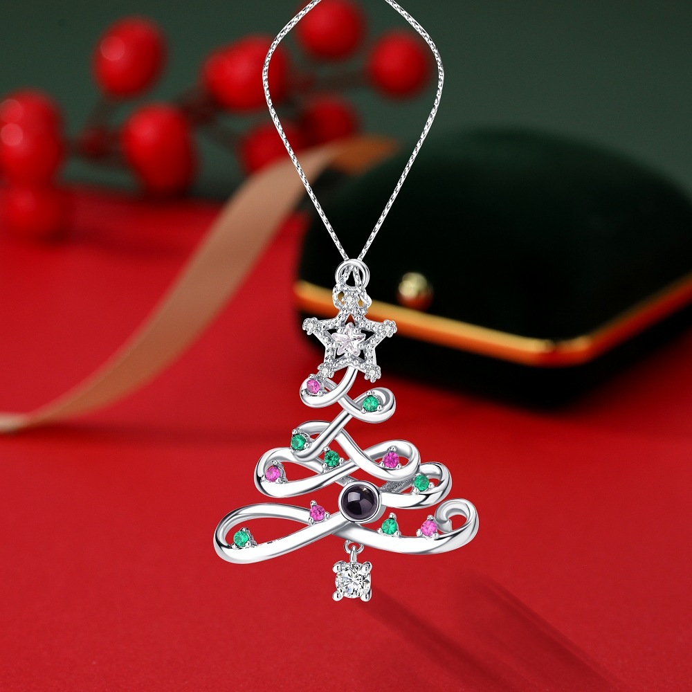 Personalized Photo Projection Ornaments Christmas Tree Christmas Gifts - soufeeluk
