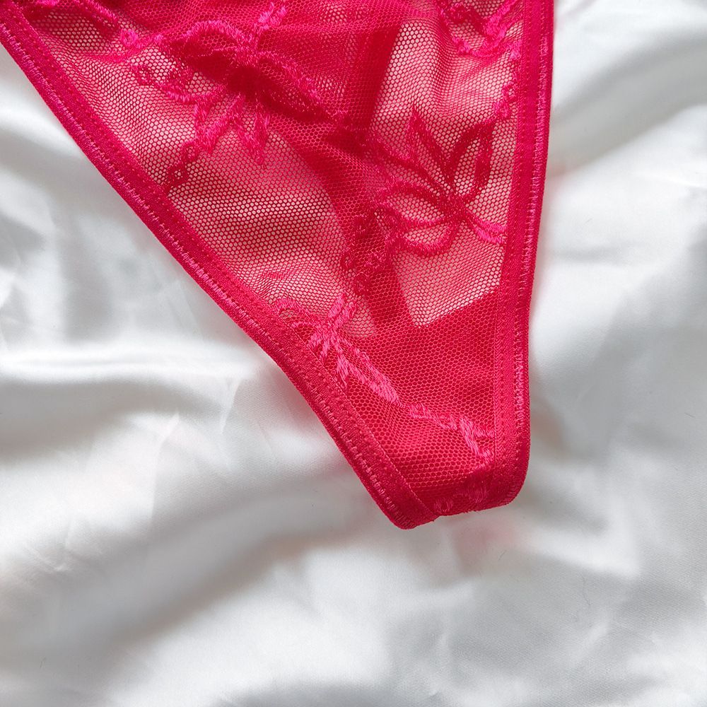 Custom Lace Underwear Set Lingerie And Thongs With Crystal Letter Name Lace Transparent Underwear Gift For Her - soufeeluk