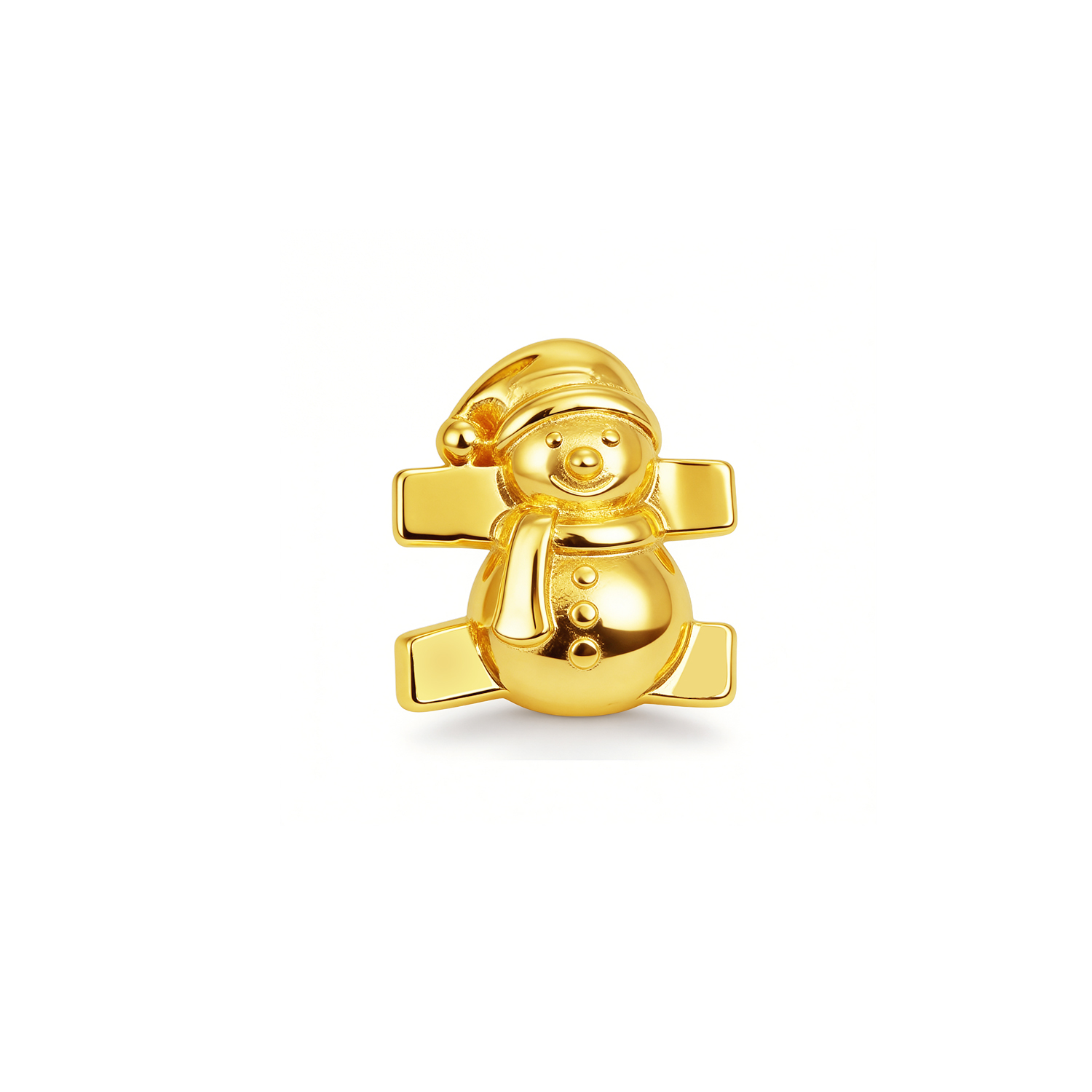 Snowman Charm - Gold - soufeeluk