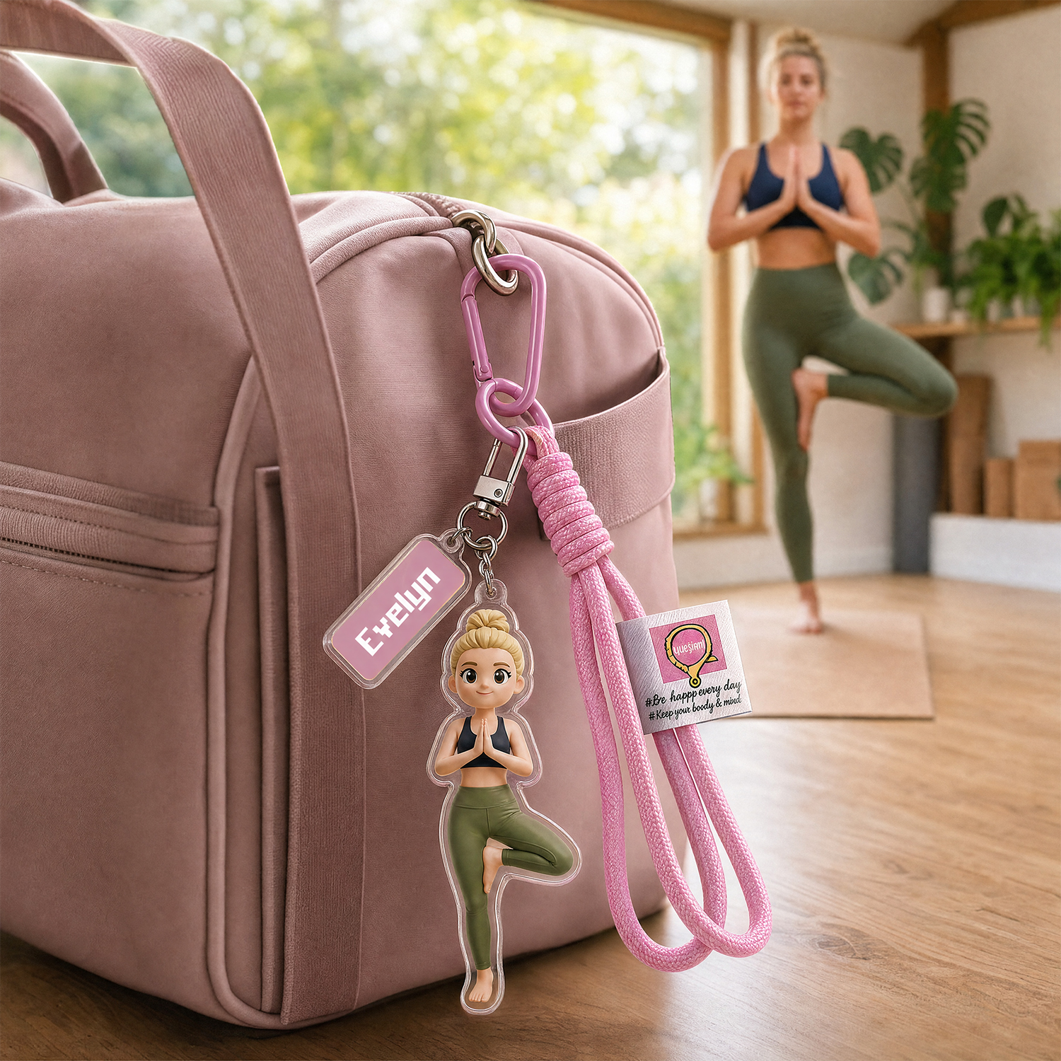 Custom Photo Cartoon Portrait Keychain Custom Name Bag Charm Gifts for Sports Enthusiasts