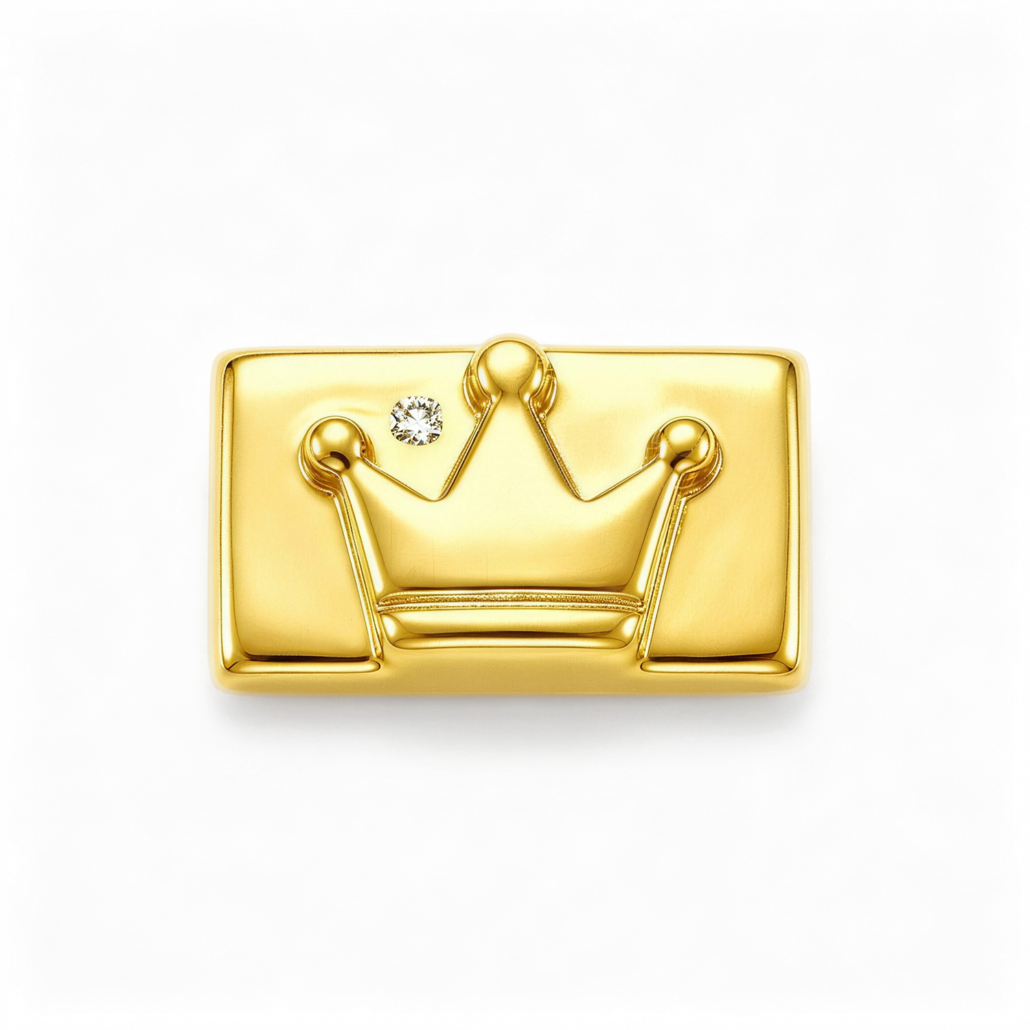 Plain Crown Charm - Gold - soufeeluk