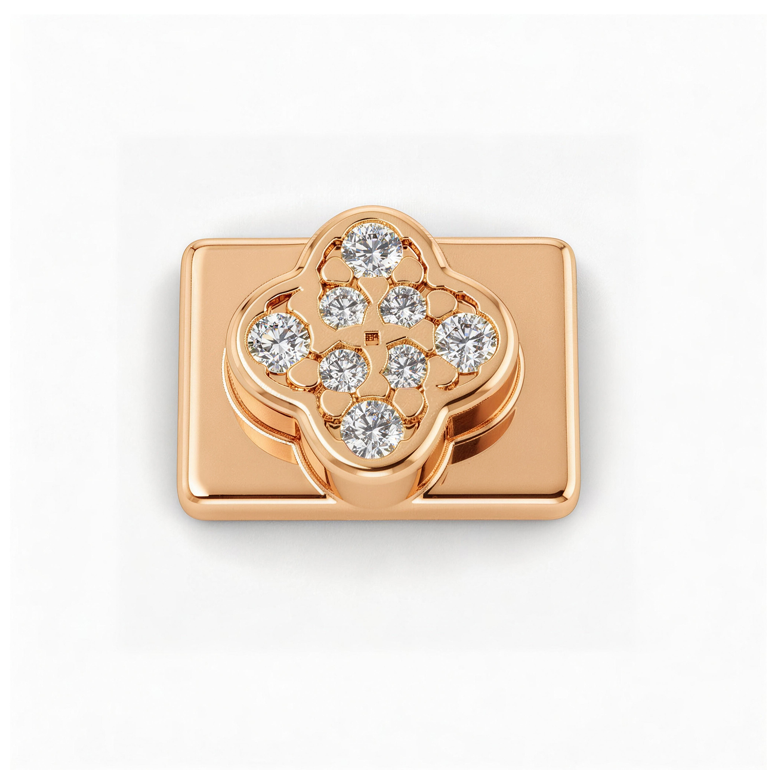 Four-Petal Flower Charm - Rose Gold - soufeeluk