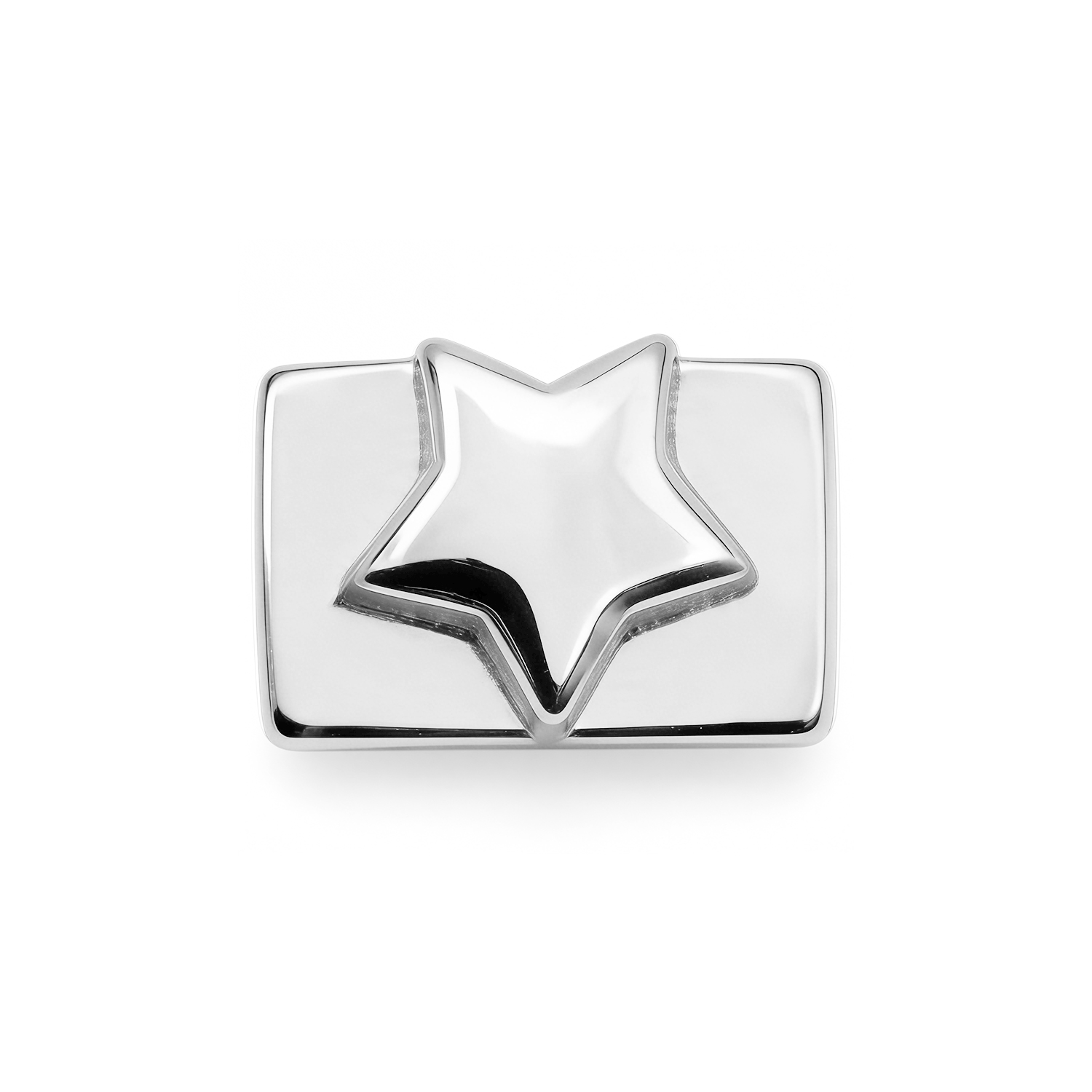 Plain Five-Pointed Star Charm - Silver - soufeeluk