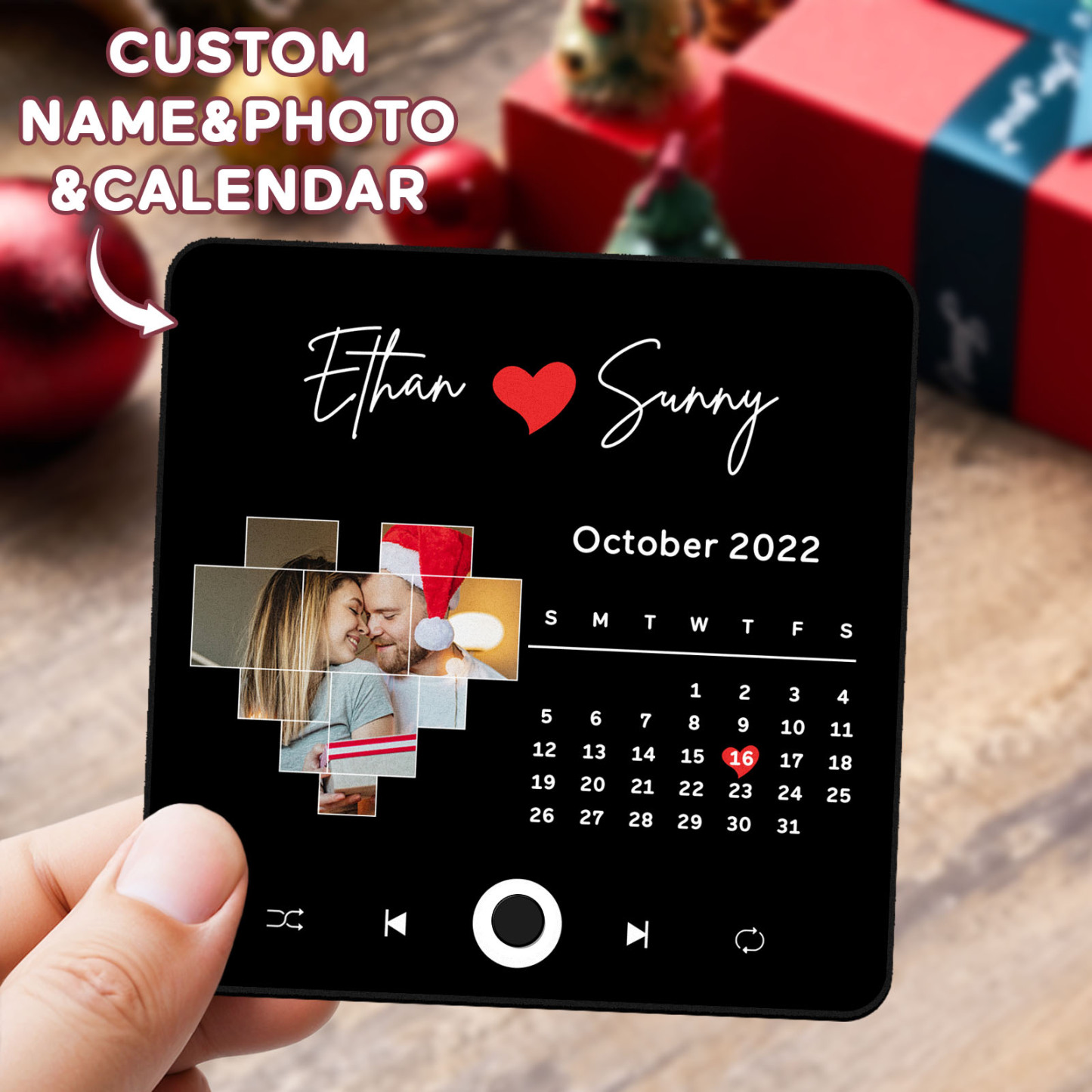 Customized Album Fridge Magnet Personalized Music Fridge Magnet Can Play Songs Christmas Gifts Family Gifts - soufeeluk