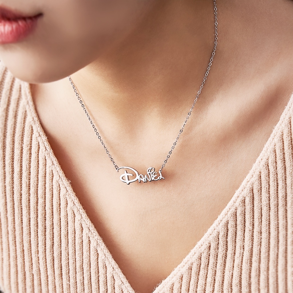 Personalised Name Necklace Personalised Lover Name Necklace Sidney Style Name Gift 14K Gold