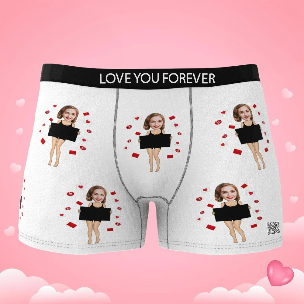 Custom Photo Boxer Uncover Me Underwear Men's Underwear Gift For Boyfriend AR View