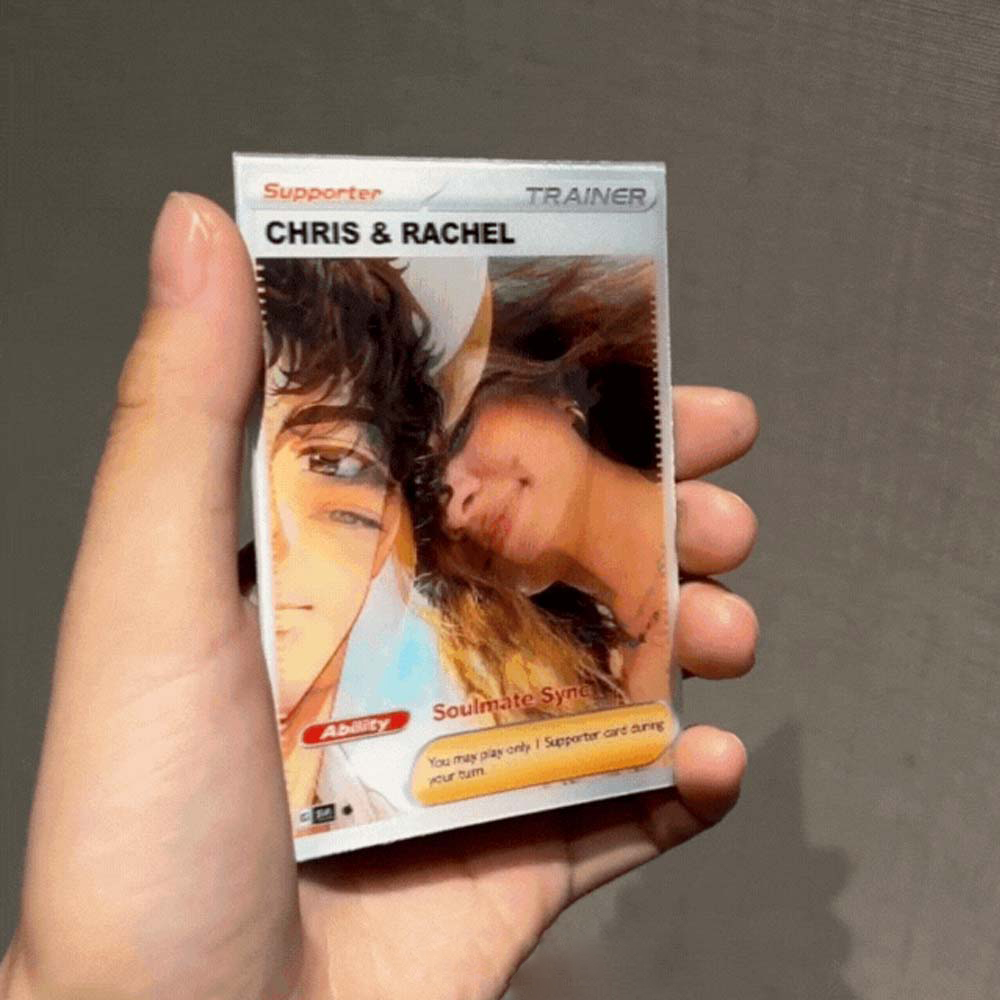 Personalized Lenticular Card Couple Photo Anime Style