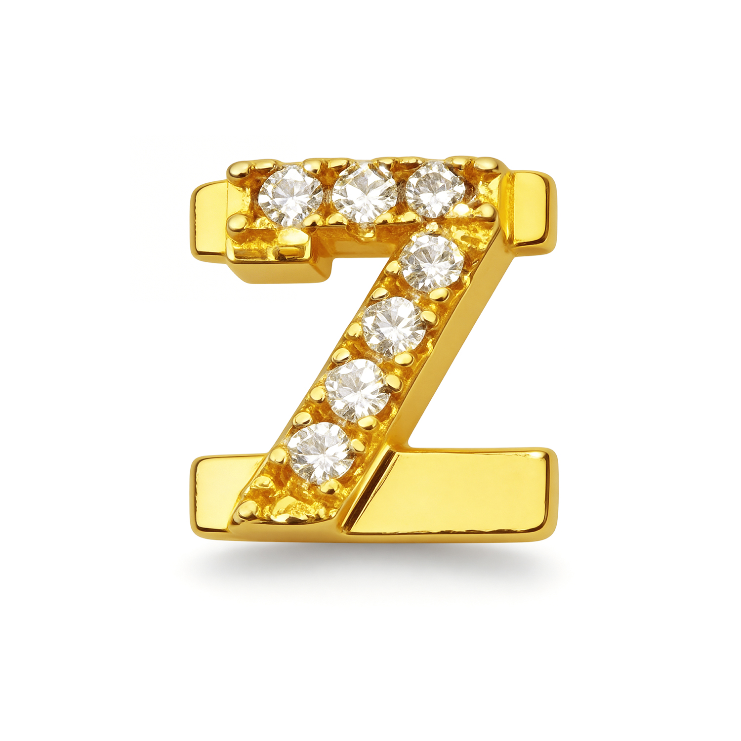 Number With Diamond 7 Charm - Gold - soufeeluk