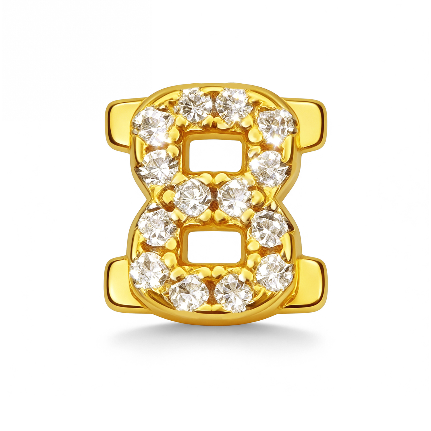 Number With Diamond 8 Charm - Gold - soufeeluk