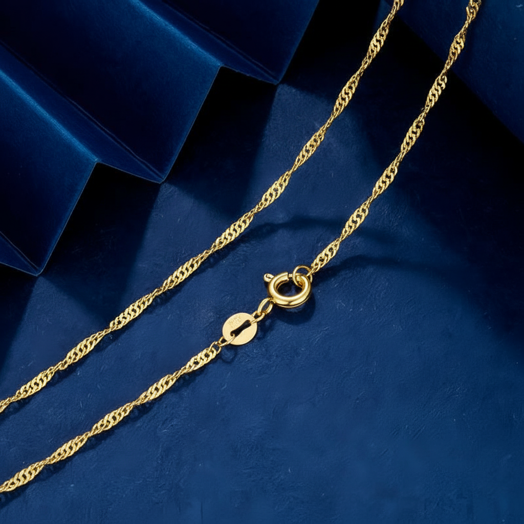 Water Wave Chain 45cm Gold - soufeeluk